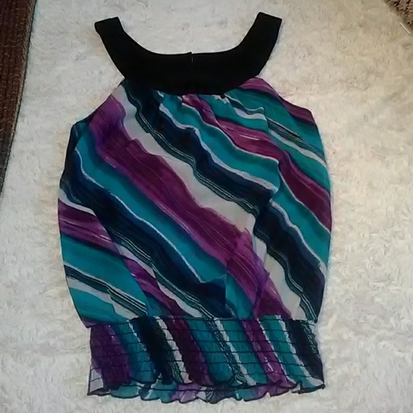 Studio 1940 blouse w/ elastic band @ bottom - Picture 1 of 5